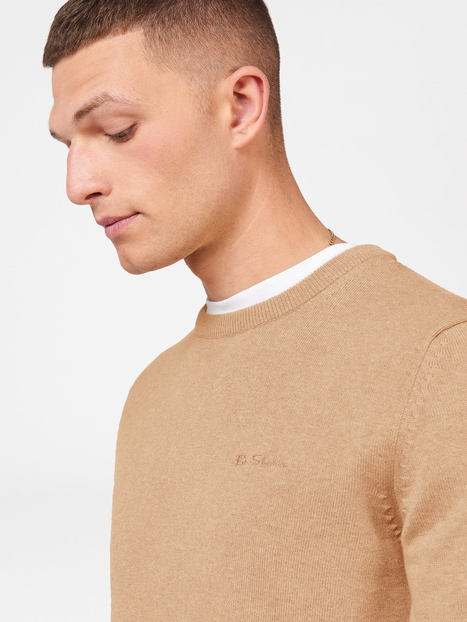 Knitwear Ben Sherman Signature Crewneck Grise | JZW-12080363